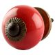 Solid Red Small Ceramic Cabinet Knob Online